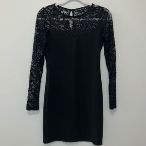 As U Wish Black Lace Mini Dress